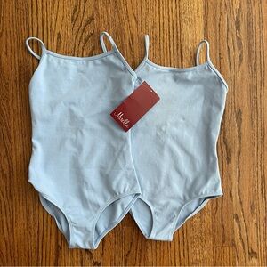 Mirella Sky Blue Ballet Leotard Bodysuit Duo